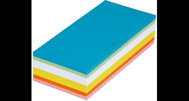 MAUL Presentatiekaarten rechthoekig Papier 250 stuks 20.5 x 9.5 x 0.02 cm geel blauw groen rood oranje wit
