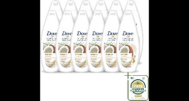 12 x Dove Nourishing Secrets - Douchegel - Kokosolie & Amandel melk - Sulfaatvrij - 250 ml - Wasstrips - Douchegel - Kokosolie - Amandelmelk - Natuurlijke Verzorging - Sulfaatvrije Douchegel