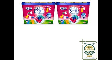2 x Color Reus - 3+1 Power Caps - Gekleurde Was - 14 Wasbeurten - Wasstrips - Kleurbehoud - Wasmiddel - Wascapsule - Gekleurde Was - Fris Wasgoed