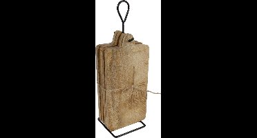 Van Manen Onderbord/snijplank/serveerplank  Met Standaard 35x12x10cm Hout Naturel 5-delig