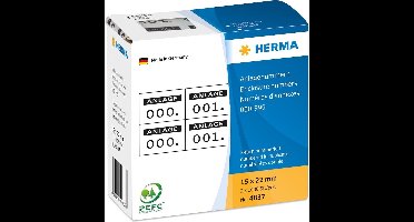 HERMA Nummer zelfklevend 15x22 mm zwart