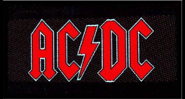 AC/DC - Red Logo Patch - Zwart/Rood