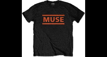 Muse - Orange Logo Heren T-shirt - S - Zwart