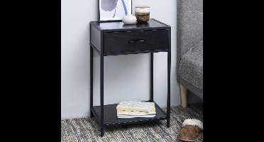 Nachtkastje Bronx MDF Zwart - Giga Living