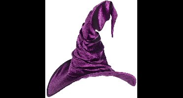 Heksenhoed Velvet Luxe Paars - Halloween Hoed - Dames