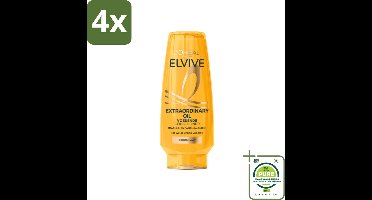 L'Oréal Elvive Extraordinary Oil Conditioner 200 ml - Voordeelverpakking - 4 stuks - Droog haar - Haar verzorging