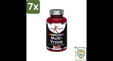 7 x Lucovitaal - Vitaminen - Multi + Compleet Vrouw - 120 Tabletten - Grootverpakking - Multivitamine Vrouw - Gezondheid Vrouw - Energie Vrouw - Vitaliteit Vrouw - Hormoonbalans
