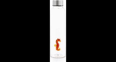 Balvi Drinkfles Sea Horse 500 Ml 23 Cm Glas/rvs Transparant
