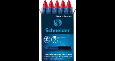 Schneider rollerball vulling - One Change - doosje a 5 stuks - rood - S-185402