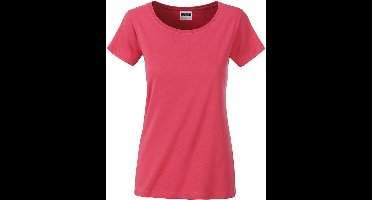 James and Nicholson Dames/dames Basic Organic Katoenen T-Shirt (Framboos)