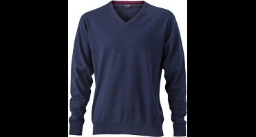 James and Nicholson Heren V-hals pullover (Marine)