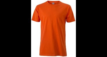 James and Nicholson Heren Slim Fit T-Shirt (Donker Oranje)