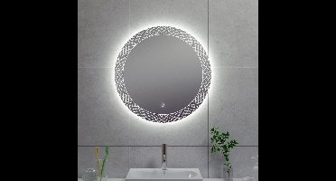 Badkamerspiegel Wiesbaden Deco Rond met LED Verlichting Condensvrij 80 cm