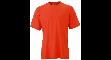 James and Nicholson - Unisex Medium T-Shirt met Ronde Hals (Lichtrood)