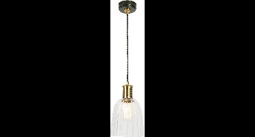 Elstead Lighting LED Hanglamp Douille | 1X E27 Max 60W | Dimbaar | Black/Polished Brass