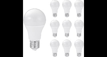 Kobi LED Lamp E27 10W - 950lm - 3000K - 230V - Standaardvorm - Voor Plafondlamp, Eettafel of Hal - 10 stuks