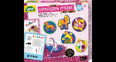 Lena paarden knutselset gips glitter magneten creatief speelgoed.