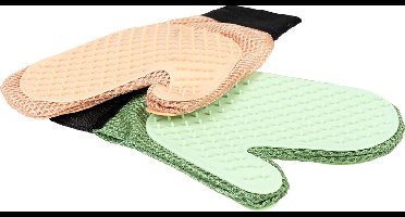 Duvoplus - Hond - Duo Verzorgingshandschoen 21x15,5x1,5cm Gemengde Kleuren - 162305