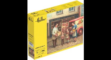 Heller Modelbouwpakket Diorama - 82758 Kruideniersfamilie - voor Diorama - 4 Figuren Plastic - 1:24 - Modelbouw