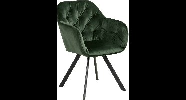 Bendt Eetkamerstoel 'Mei' Velvet, kleur Forest Green