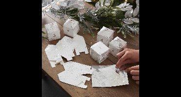 DIY Advent Kalender Doosjes Zilver Wit