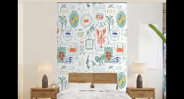 Behang - Fotobehang Zee - Sfeer - kreeft - Citroen - Breedte 140 cm x hoogte 220 cm