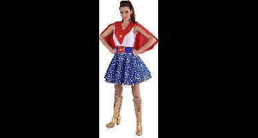 Magic Design Kostuum Super Girl Dames Polyester Blauw Maat Xs