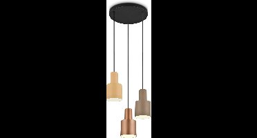 TRIO AGUDO - Hanglamp - Multicolour - excl. 3x E27 4 W - Plafondbevestiging - In hoogte verstelbaar