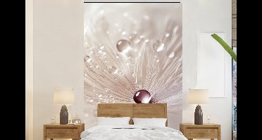 Behang - Fotobehang Bloem - Abstract - Wit - Water - Natuur - Breedte 160 cm x hoogte 240 cm