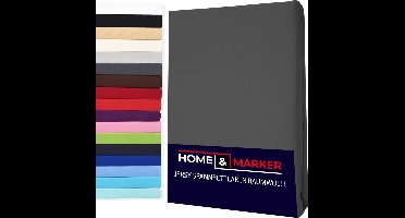 Home & Marker - Hoeslaken - Fitted Sheet - Matras Overtrek - Beddengoed - Bed Sheet - Grijs - 160x200 cm - COTSHE