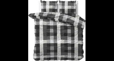Dreamhouse Flanel Steef - Dekbedovertrekset - Lits-Jumeaux - 240x200/220 + 2 kussenslopen 60x70 - Antraciet