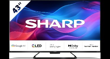 Sharp Aquos 43GR8265 - 43 inch - 144Hz 4K UHD QLED met Google TV - 2024