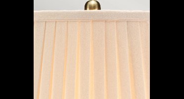 Moderne Tafellamp - Steady Lighting - Kunststof - Modern - E27 - L: 41cm - Voor Binnen - Woonkamer - Eetkamer - Goud