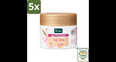 5 x Kneipp - Body scrub - Sugar & Oil - Soft Skin - Voor droge en gevoelige huid - 220 g - Wasstrips - Huidverzorging - Huidpeel - Suikerpeel - Amandelolie - Droge Huid