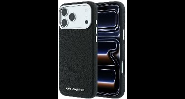 Karl Lagerfeld - HC MagSafe Grained Leather Elongated Logo (KLHMP18XPSWGKLK) - iPhone 18 Pro Max / iPhone 17 Pro Max - Black