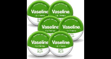 6 x Vaseline - Original Tin - Lip Therapy - Aloë Vera - 20 g - Voordeelverpakking - 6 stuks