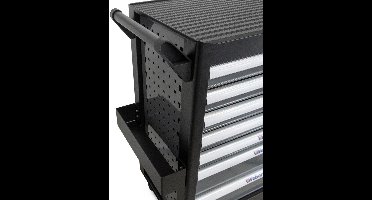 Weber gevulde gereedschapswagen met papierrolhouder, slot, 7 laden, 6 inlays, 4 wielen, 75x55x90 cm, 300-delig