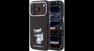 Karl Lagerfeld telefoonhoesje voor iPhone 18 Pro - magSafe - Bordeauxrood