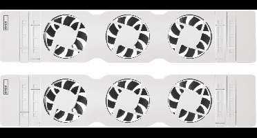 EMOS DUO-ventilator voor onder de radiator, wit, P56PR2