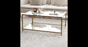 Skye Decor, Salontafel, Astro, Gehard glas, Goud, 90 x 60 x 40 cm