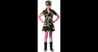 Camouflage Commando Karin Kostuum Groen Meisje