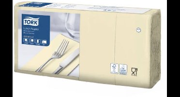 Tork 477882 soft lunchservet advanced champagne 33x33 cm 3-laags 1500 stuks (477882)