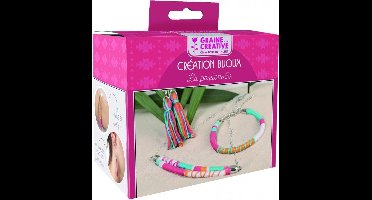 GRAINES CREATIVES - Sieradenmaakset meerkleurige parure 12,5 x 13 cm compleet
