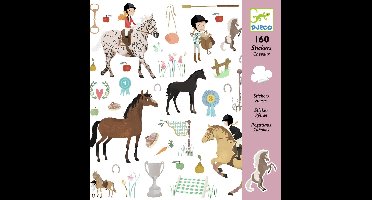 DJECO - Stickers Paarden - 4 stickervellen - vanaf 4 jaar