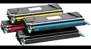 Set 4x ABC huismerk toner geschikt voor Lexmark C746 C746DN C746DTN C746N C748 C748DE C748DTE C748E C 746 C 746DN C 746DTN C 746N C 748 C 748DE C 748DTE C 748E