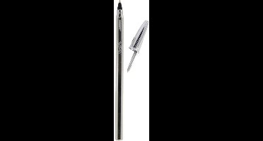 Bic Cristal balpen Silver - zwart schrijvend