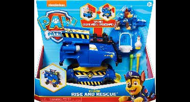 PAW Patrol - Transformerende Chase Rise'n'Rescue-speelgoedvoertuig met actiefiguren en accessoires