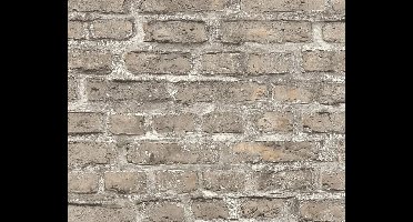 BAKSTENEN BEHANG | industrieel - Grijs Bruin - A.S. Création Elements 2