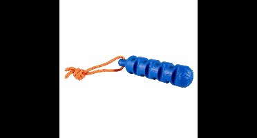 Coockoo Groovy Grip Hondenspeeltje - Kauw- en Trekspeeltje met Touw - Stevig Kunststof - Blauw/Oranje