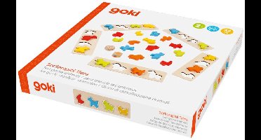 GOKI Dobbelspel - Dieren - 32 Delen - Hout - 2 Jaar
